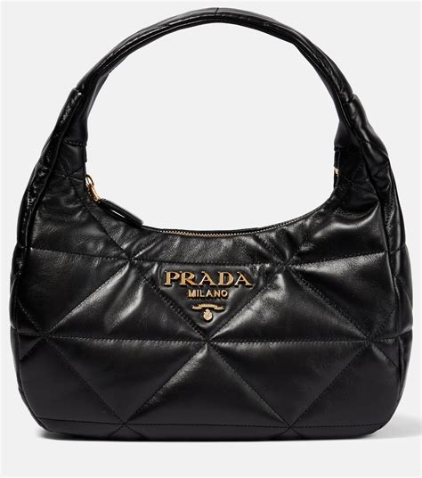 prada quilt bag|Prada quilted shoulder bag.